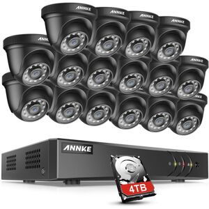 Annke - 16CH 1080P Lite système de vidéosurveillance 16 pièces 2.0MP caméras dôme de sécurité extérieures Kit de vidéosurveillance de surveillance - Publicité