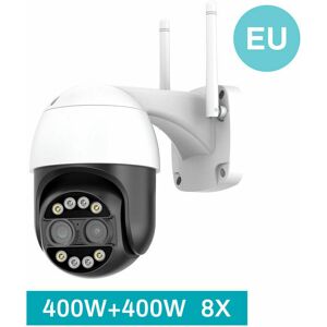 Camera de Surveillance exterie ip 8MP 4K WiFi Double objectif coul Vision nocturne Zoom numerique 8X IP66 - Gabrielle - Publicité