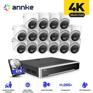 Annke - Système de caméra de sécurité à tourelle 8MP 4K Ultra hd PoE onvif nvr avec caméras ip filaires 12MP 32CH nvr H.265 + Kits de - Publicité