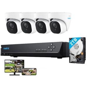 Reolink - Kit Vidéo Surveillance avec 4K 8MP 4X Dôme Caméra ip PoE et 8CH 2To nvr, Détection Personne/Véhicule, Vision Nocturne 30m avec Audio - Publicité