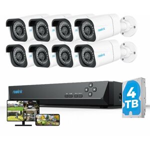 Reolink Kit Vidéo Surveillance avec 4K 8MP 8X Bullet Caméra IP PoE et 16CH 4To NVR, Détection Personne/Véhicule, Vision Nocturne 30m avec Audio - Publicité
