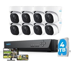 Reolink - Kit Vidéo Surveillance avec 4K 8MP 8X Dôme Caméra ip PoE et 16CH 4To nvr, Détection Personne/Véhicule, Vision Nocturne 30m avec Audio - Publicité