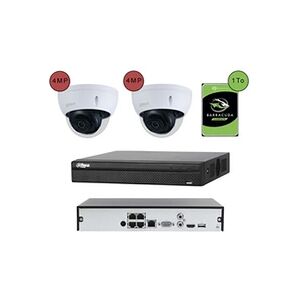 Komelec Micro KOMELEC Pack De Vidéosurveillance Ip Poe 2 Caméras Dôme 4mp 20 Jours D'enregistrement - Publicité