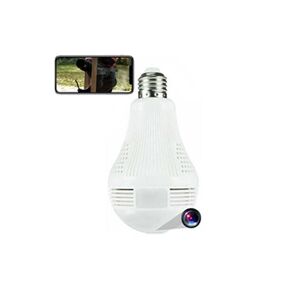 YONIS Ampoule Caméra Espion De Surveillance HD 2Mp 360° Wifi Ip E27 Vision Nocturne Ir + SD 8Go - Publicité