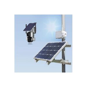 AMC Kit vidéosurveillance - autonome solaire -double caméra- Wifi Ultra HD 4K Zoom X10 autotracking IR - Publicité