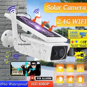 Caméra solaire WIFI 3MP caméra de Surveillance de sécurité CCTV sans fil faible puissance IP66 caméra IP étanche avec vision nocturne détection PIR