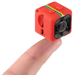 Sansnail Mini caméra espion SQ11 Full HD 1080p ‑ Vision nocturne ‑ Détection de mouvement ‑ Enregistrement vidéo et enregistrement vocal (rouge) - Publicité