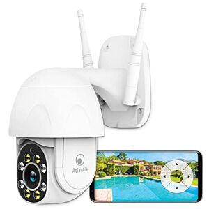 Atlantis Caméra IP de Surveillance WiFi d'extérieur, motorisée pan et Tilt, A14-SC930-PT, 2M Pixels 1920x1080p, IP64, Vision Nocturne Couleur ou B/N 15m, Fente SD, Onvif, sans Fil, APP Tuya - Publicité