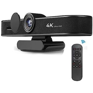 POOLPO Webcam 4K, Webcam EPTZ 4K 8MP avec Cadrage Automatique USB Webcam PC avec Microphones et Haut-Parleur Zoom numérique 5X EPTZ Web Cam 120° FOV Webcam en Streaming HD (Color : 4K EPTZ 5X Zoom, Size : - Publicité