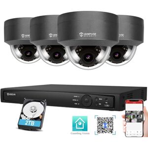 Anpviz 5MP Caméra de Surveillance Extérieure, 5MP 8CH PoE Kit de Vidéo Surveillance 8 Canaux 4K PoE NVR 5MP avec Disque Dur 2 to Vision Nocturne Système(Série H) - Publicité