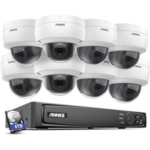 ANNKE H800 4K 16CH PoE Kit de Surveillance Filaire avec Audio et 8X 8MP Caméra IP PoE étanche IP67, IK10 Anti-vandalisme, 3 to pour Enregistrement 24/7 à l'intérieur, Vision Nocturne à 30 mètres - Publicité