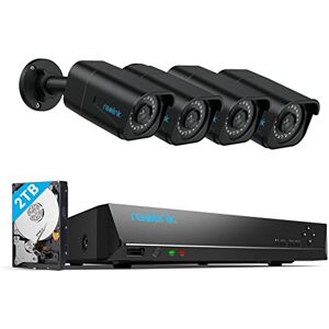 Reolink 4K PoE Kit Caméra de Surveillance, 4X 8MP Caméra PoE avec 8CH 2To NVR, Kit Vidéo Surveillance avec Détection de Personne/Véhicule, Vision Nocturne, Audio, Enregistrement 24/7, RLK8-800B4 Noir - Publicité