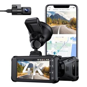 VANTRUE E2 2.7K+2.7K Dashcam Voiture Avant et Arrière, 5GHz WiFi