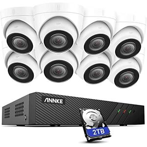 ANNKE 5MP 8CH PoE Kit Caméra de Surveillance Extérieure, Kit Vidéo Surveillance avec 2To NVR et 8 X 5MP Caméra IP PoE avec Audio,IP67 Etanche,Vision Nocturne EXIR 2.0 de 30M,Détection de Movement - Publicité