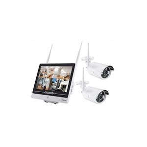 OPTEX Semac Kit 2x Cameras Pro Vidéo Surveillance Full Hd 1080p Avec Ecran 12