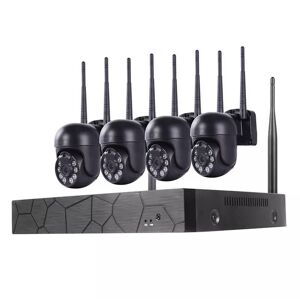 Grantek Kit Vidéosurveillance IP WiFi 4 Caméras Extérieur Dôme PTZ