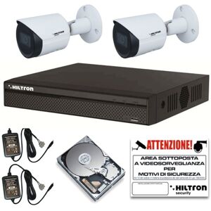 Cia Hiltron Kit de vidéosurveillance Hiltron HDCVI 4K NVR 8 canaux et 2 caméras 1TB THK82K