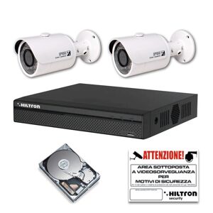 Cia Hiltron Kit Video Surveillance Hiltron IP 4MP avec NVR 16 Ports 2 Caméras 1TB THK16IP