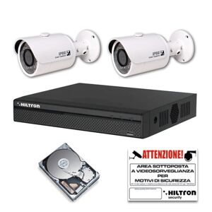 Cia Hiltron Kit Video Surveillance Hiltron IP 4MP avec NVR 8 Ports 2 Cameras 1TB THK8IP