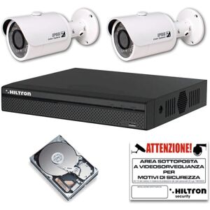 Cia Hiltron Kit Video Surveillance Hiltron IP 4MP avec NVR 4 Ports 2 Cameras 1TB THK4IP