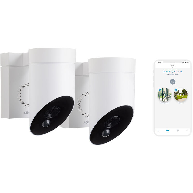 SOMFY 2 Outdoor Camera blanches, caméras extérieures sans fil - 1870471