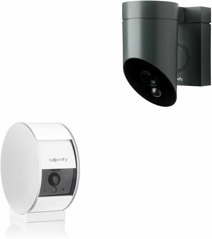 SOMFY 1 caméra intérieure Indoor Camera et 1 extérieure Outdoor Camera grise