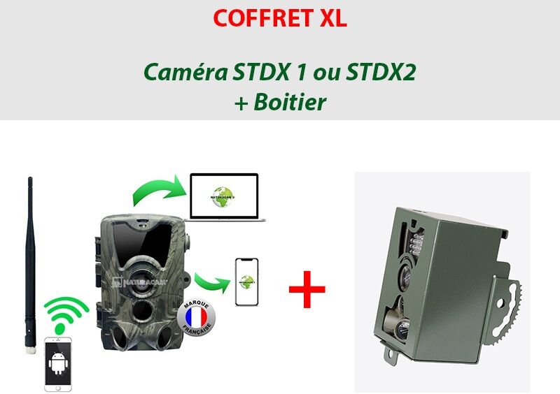 NATURACAM® COFFRET XL Caméra STD X1 ou X2 + boîtier de sécurité