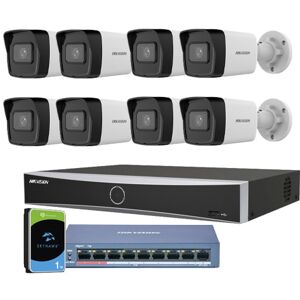 KIT-HIKVISION Hikvision KIT-HIK084BULLET.Value Series Kit con Nvr 4k 8 canali 8 bullet 4mpx switch poe HDD 1TB