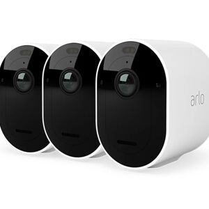 Arlo Telecamera di videosorveglianza connessa  Pro4 XL Kit 3 cam, 2K, HDR, Wi-Fi, per interno e esterno