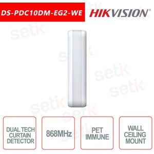 Hikvision ds-pdc10dm-eg2-we rilevatore a tenda a doppia tecnologia ...