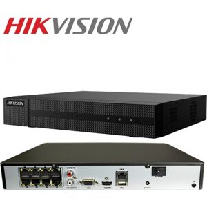 Nvr 8 canali poe hikvision hiwatch series 4k hd 8ch@8mpx con switch...