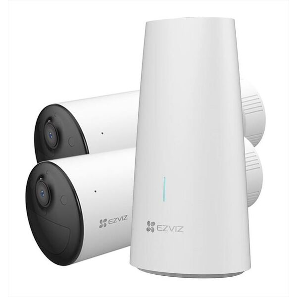 ezviz kit due telecamere di sorveglianza hb3-b2-bianco