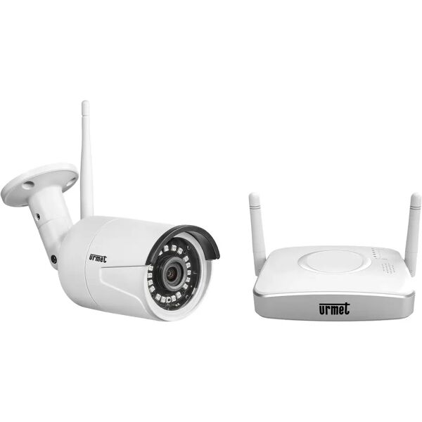 tecnomat kit tvcc urmet nvr wireless 5 mpx 4 canali con telecamera 3,6mm 3 mpx sd e 2 alimentatori