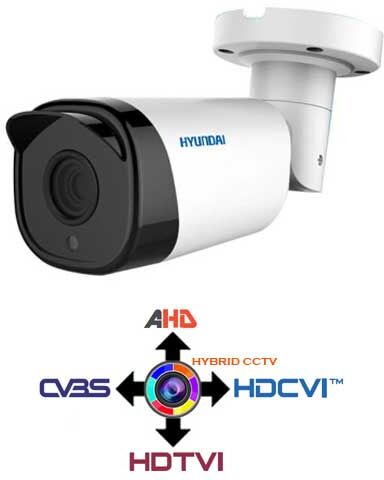 Hyundai Telecamera Bullet Cctv 2.8-12mm  4in1 Ibrida 1.0mpx Ip66 Hd@720p