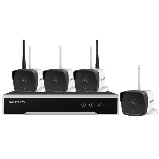 Hikvision Nk42w0h-1t(Wd) Kit Videosorveglianza Ip Wifi Full Hd 1080p 4 Telecamere Bullet Ip 2.8mm + Nvr 4-Ch Include Hd 1tb