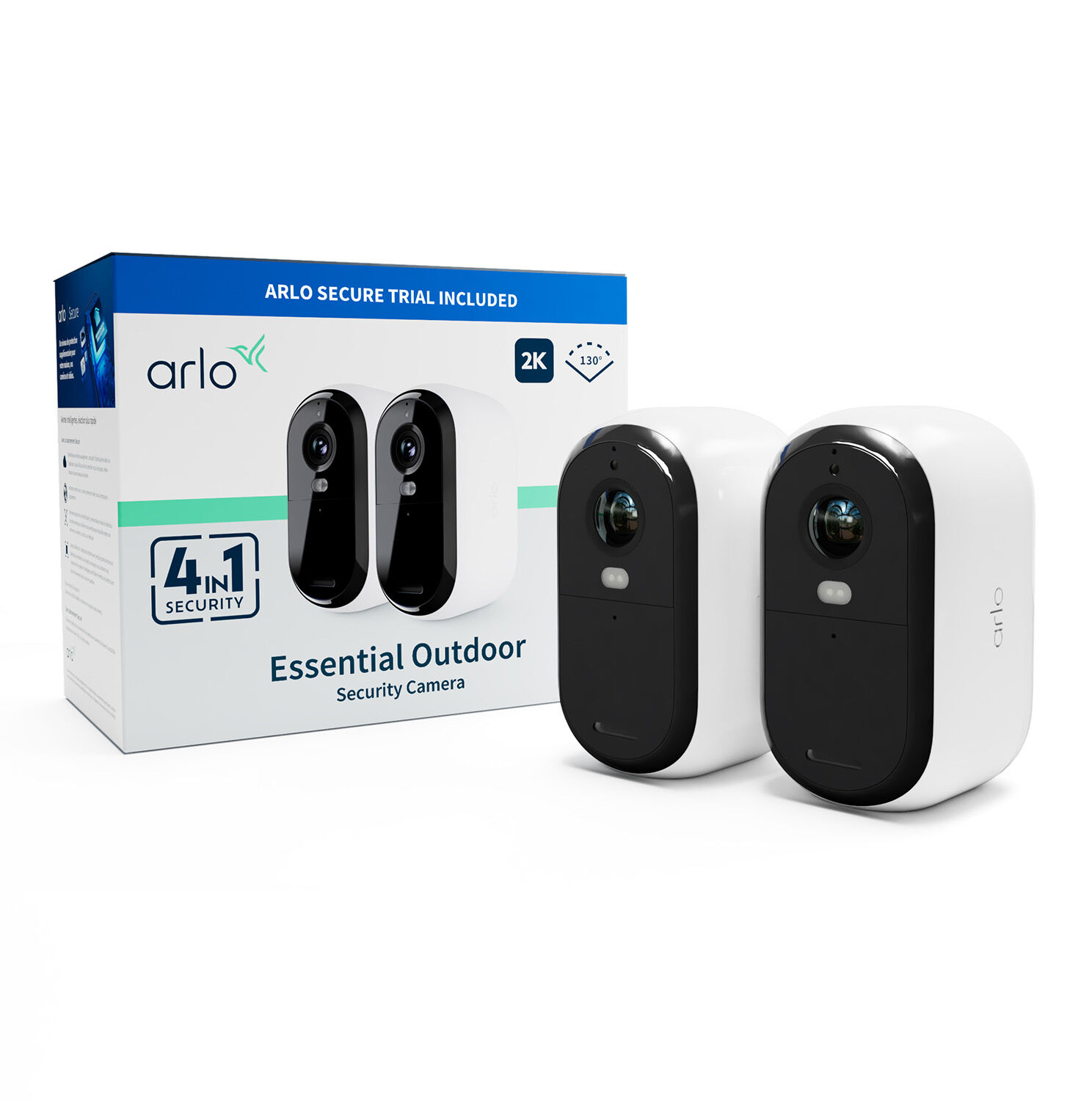 Arlo Essential 2K Telecamera di sicurezza IP Interno e esterno 2560 x 1440 Pixel Soffitto/muro [VMC3250-100EUS]
