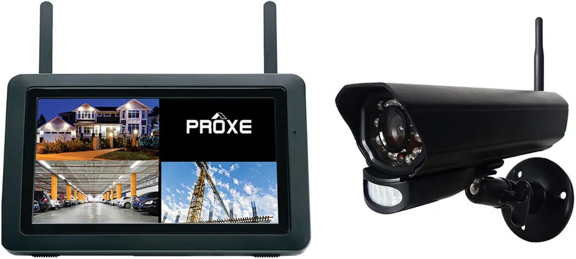 Proxe KIT TVCC  WIRELESS DIGITALE HD TELECAMERA 16 LED A COLORI MONITOR 7'' SENZA FILI