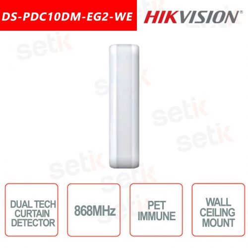 Hikvision ds-pdc10dm-eg2-we rilevatore a tenda a doppia tecnologia ...