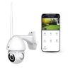 Garza Smarthome 401270 Smarthome WiFi buitencamera 360 voor veiligheid, HD 1080p, nachtzicht en zoom, spraak- en app-bediening, Alexa, iOS, Google, Android