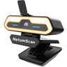 NetumScan Full HD 1080P/60fps Webcam Tri-color Licht Aanpassing Stereo Microfoon Autofocus Anti-gluren Privacy Cover Ontwerp Werkt met FaceTime, Skype, Hangouts