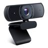 OYU Webcam, webcam Full HD 1080p video, dual-stereomimicrofoon, videocamera met USB, voor videogesprekken, videogames, opnames, conferenties, studio, Skype