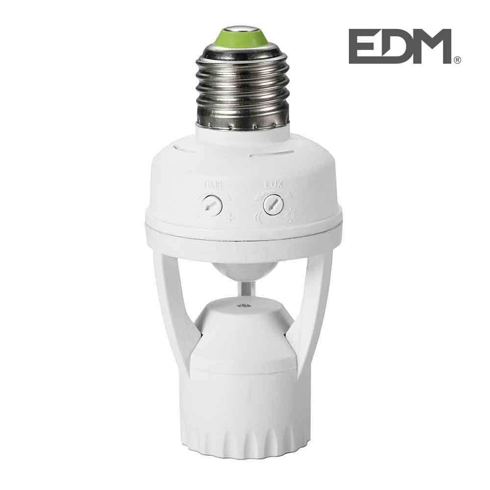EDM Suporte da Lâmpada E27 C/ Sensor 360º  220-240v