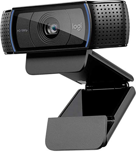 960-000998 Logitech C920 HD webbkamera Full HD 1080p/30fps videosamtal, klart stereoljud, HD-ljuskorrigering, fungerar med Skype, Zoom, FaceTime, Hangouts, PC/Mac/Laptop/Macbook/surfplatta – svart