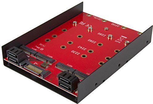 35S24M2NGFF StarTech.com  4 x M.2 SATA-adapter (för 3,5 tum monteringsfack, 4 fack M.2 till SATA-omvandlare för 3,5 tum fack)