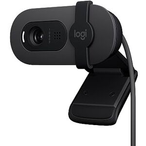 Logitech Brio 100 Full HD Webcam for Meetings and Streaming, Auto-Light Balance, Built-In Mic, Privacy Shutter, USB-A, for Microsoft Teams, Google Meet, Zoom and More - Graphite