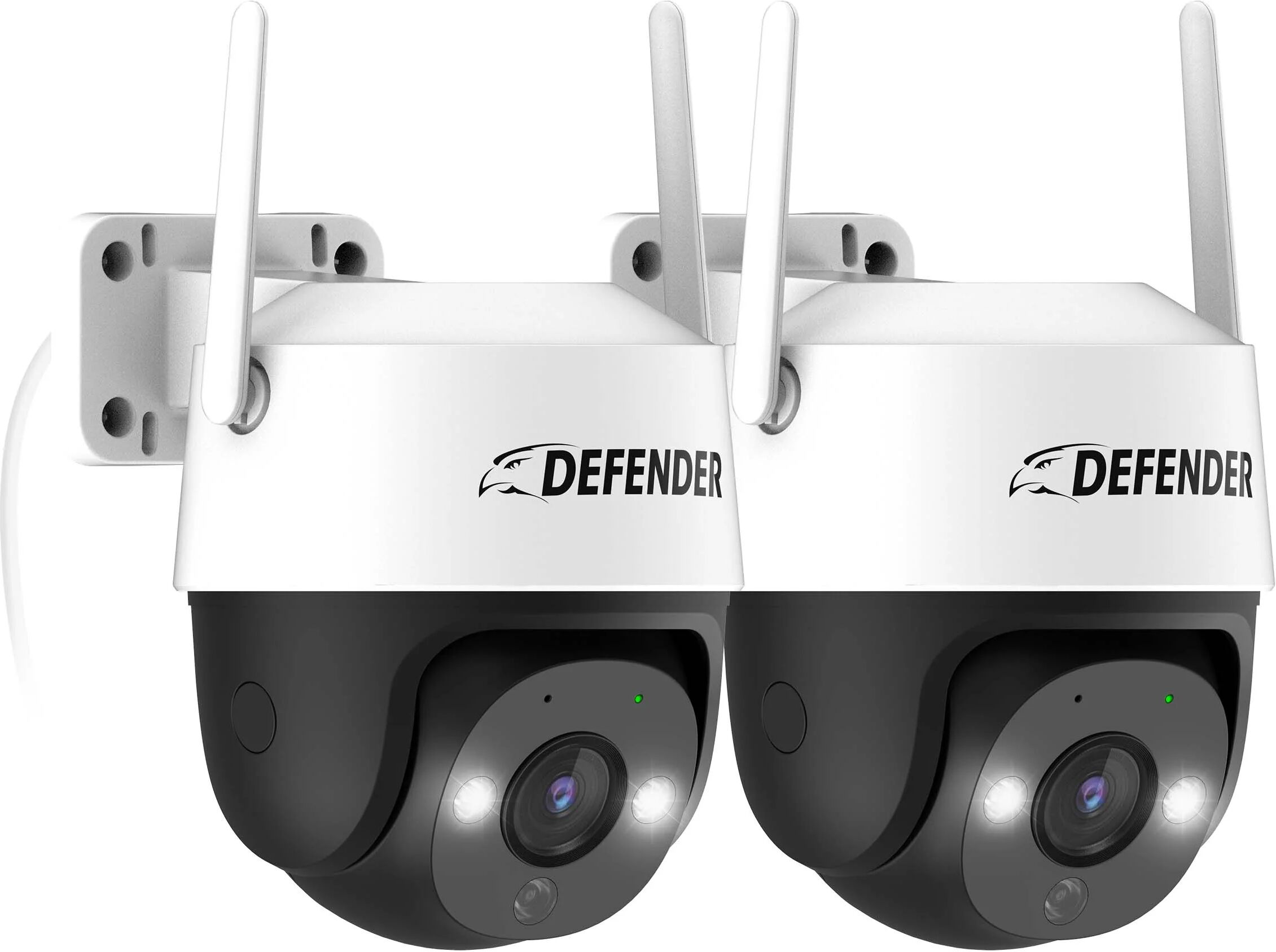 Defender Cameras Guard Pro PTZ 2K QHD 360 Degree Wi-Fi Outdoor Plug-In Power Security Camera / 2 Pack