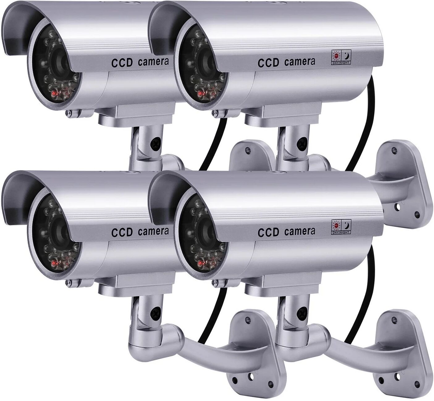 DailySale 4 Pack: Fitnate Fake Security Camera CCTV Surveillance System