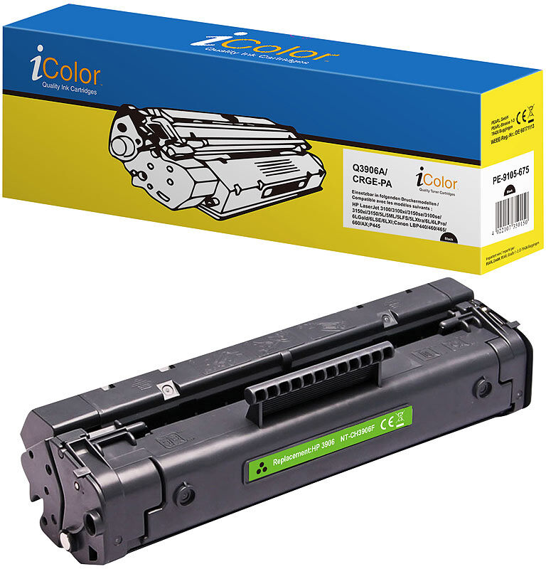 recycled / rebuilt by iColor HP C3906A / No.06A Toner- Rebuilt