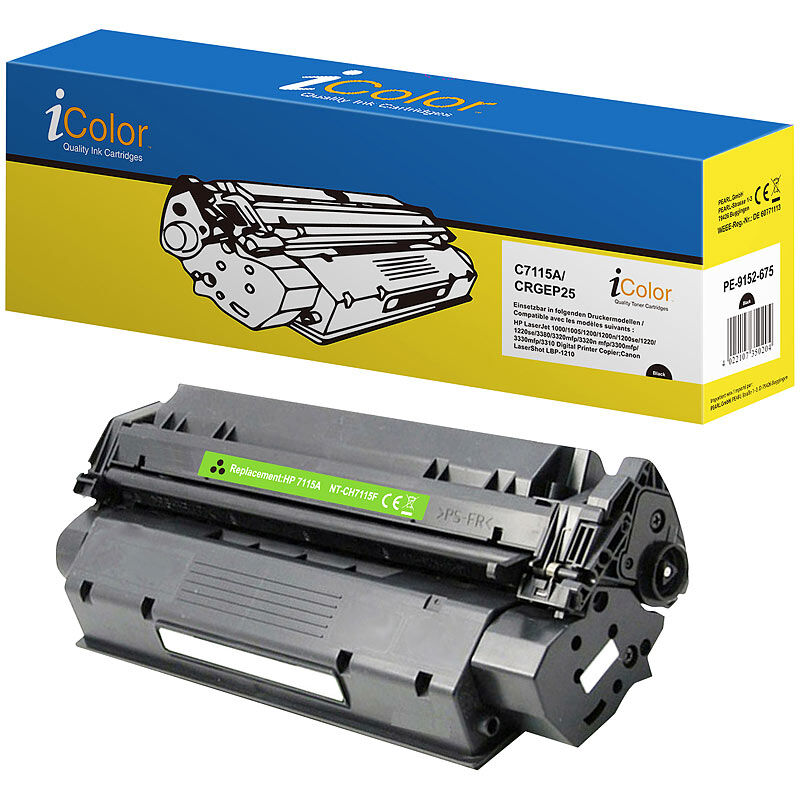 recycled / rebuilt by iColor HP & Canon C7115A / EP-25 Toner- Rebuilt