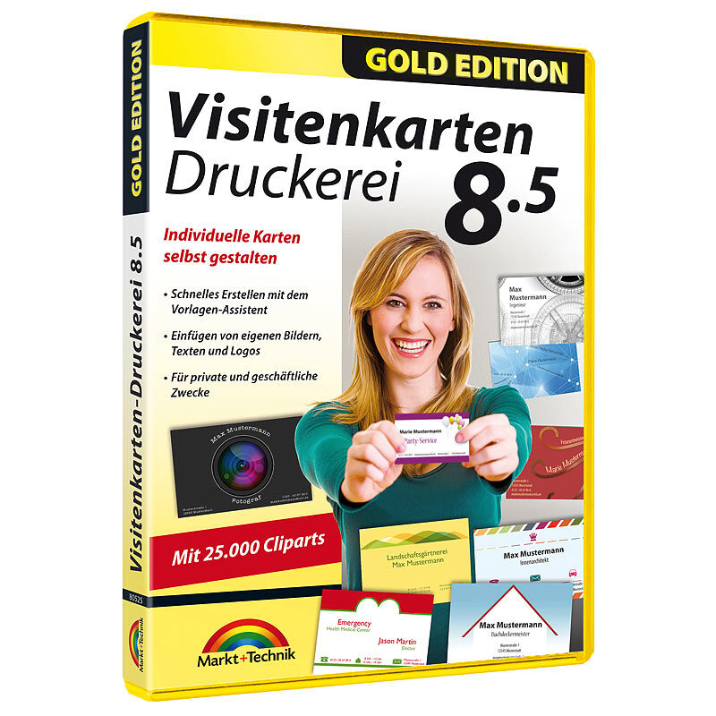 Markt + Technik Visitenkarten-Druckerei 8.5 Gold Edition